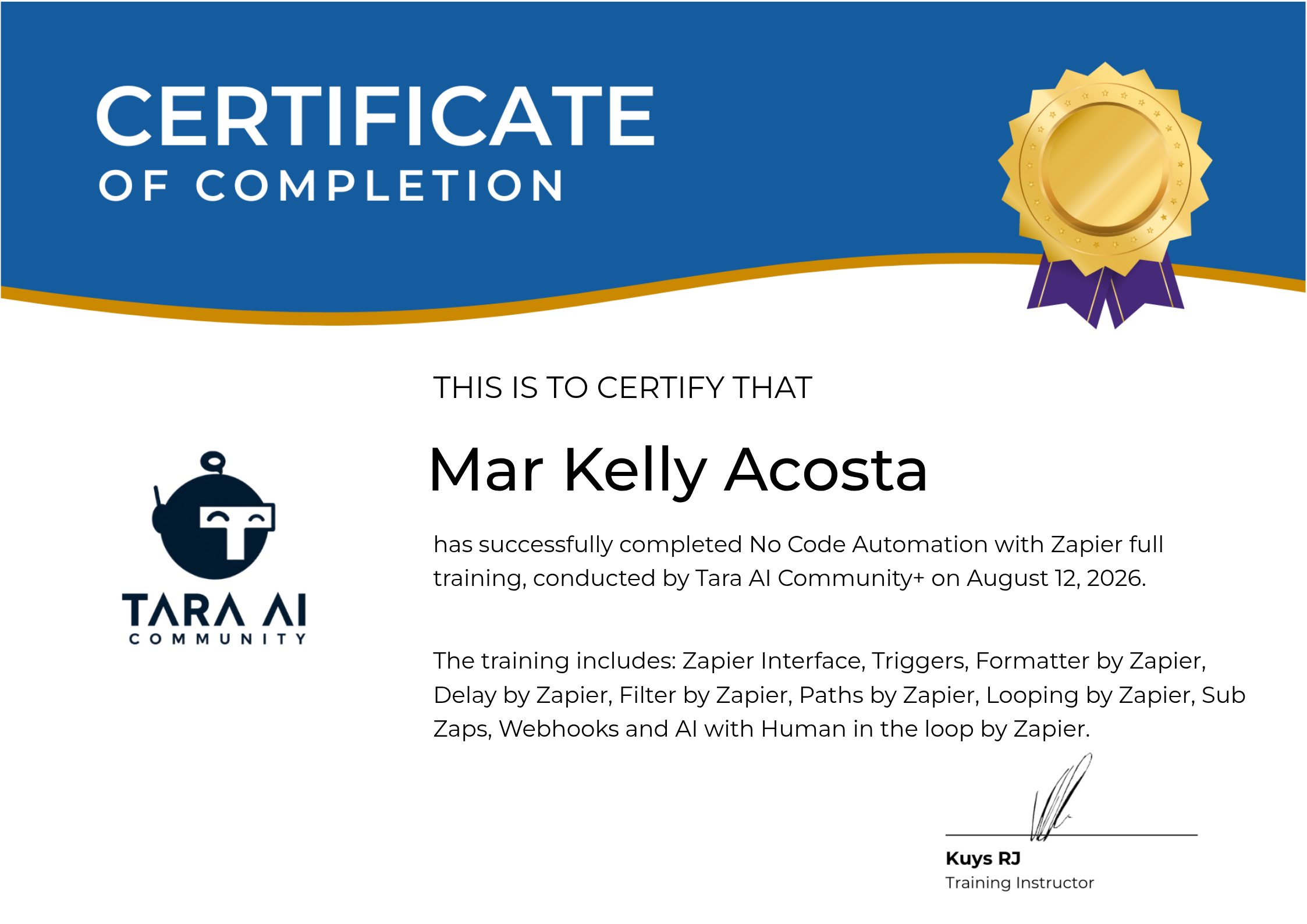 Mar Kelly N. Acosta | AI Automation Specialist